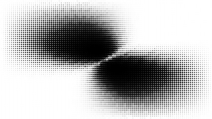 Aufkleber - Halftone. Comic pattern. Abstract dotted radial background. Texture of black dots. Gradient background. Vector illustration.