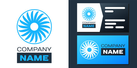 Poster - Logotype Ventilator symbol icon isolated on white background. Ventilation sign. Logo design template element. Vector.