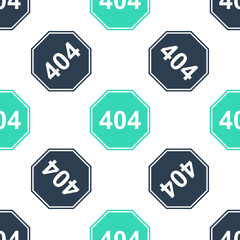 Poster - Green Page with a 404 error icon isolated seamless pattern on white background. Template reports that the page is not found. Vector.