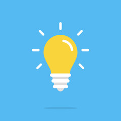 Poster - Light bulb icon. Vector flat icon