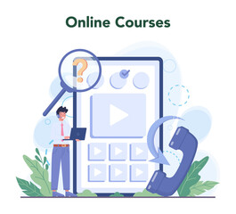 Poster - Call center or technical support online service or platform