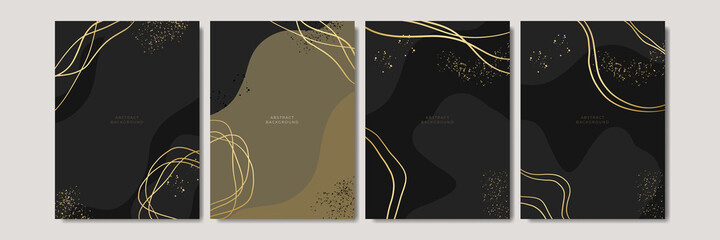 Wall Mural - Elegant abstract trendy universal background templates. Minimalist aesthetic. 