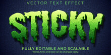 Sticky Zombie Text Effect, Editable Monster And Scary Text Style