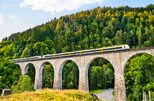 Ravenna Bridge Railway Viaduct In The Black Forest In Germany