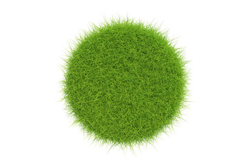 Aufkleber - circle grass field on white background with clipping path