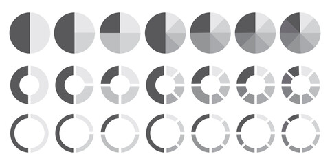 Poster - Sector circles pies. Flat infographic. Business design. Vector illustration. Stock image. EPS 10.