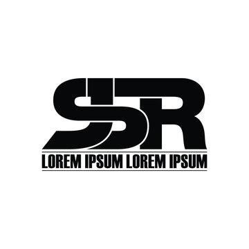 SJR letter monogram logo design vector