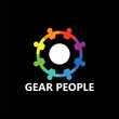 © marfuah - Gear people logo template design