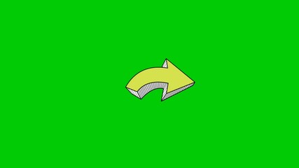 Poster - flat arrows on the green screen so you can easily insert them into your scene or video.