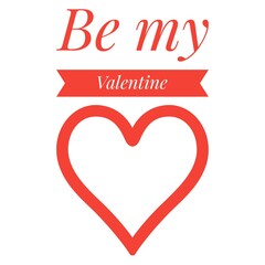 Sticker - ''Be my valentine'' Lettering