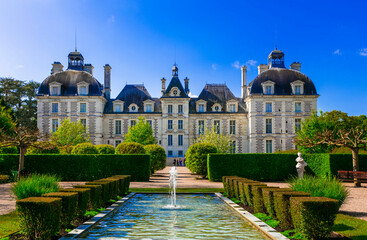 Wall Mural - Castles of Loire valley - elegant Cheverny. Landmarks of France