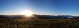 Fototapeta Zachód słońca - Summer sunrise in Basque Country mountains