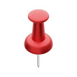 © bs_k1d - Red push pin isolated on white background. Thumbtack. Vector illustration