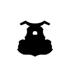 Wall Mural - ski jet front view silhouette icon. clipart image isolated on white background.
