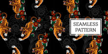 Balinese Tiger Pattern Design Seamless