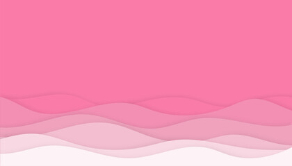Wall Mural - Pink wave lines curve valentine concept layer vector background illustration.