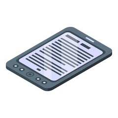 Poster - Book reader icon. Isometric of book reader vector icon for web design isolated on white background