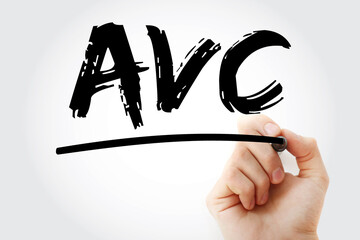 Poster - AVC - Attribute Value Class acronym with marker, concept background