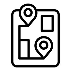 Poster - Check itinerary icon. Outline check itinerary vector icon for web design isolated on white background