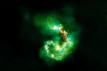 Wall Mural - green space. elements of this image were furnished by nasa.