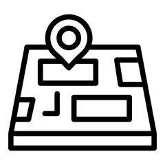 Aufkleber - map gps pin icon. outline map gps pin vector icon for web design isolated on white background