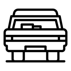 Poster - open car lid icon. outline open car lid vector icon for web design isolated on white background