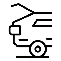 Poster - open boot car icon. outline open boot car vector icon for web design isolated on white background