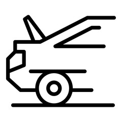 Poster - Repair boot car icon. Outline repair boot car vector icon for web design isolated on white background