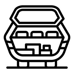 Poster - Full car trunk icon. Outline full car trunk vector icon for web design isolated on white background