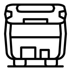 Poster - empty car trunk icon. outline empty car trunk vector icon for web design isolated on white backgroun
