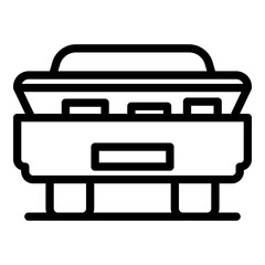 Poster - Open vehicle boot icon. Outline open vehicle boot vector icon for web design isolated on white background
