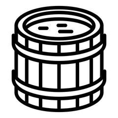 Wall Mural - Full bourbon barrel icon. Outline full bourbon barrel vector icon for web design isolated on white background