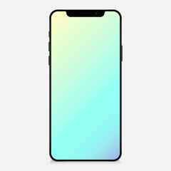 Poster - Trendy smartphone mockup mobile phones. Template for infographics or presentation. Vector illustration
