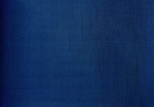 Close Up Detail Of Blue Fabric Texture Background. Interior Curtain Fabric Texture Background. Texture Of Fabric Jean Background