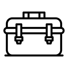 Poster - Builder tool box icon. Outline builder tool box vector icon for web design isolated on white background