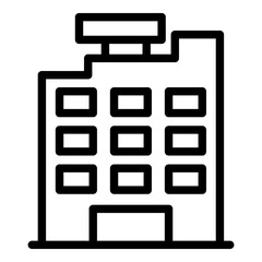 Poster - building builder icon. outline building builder vector icon for web design isolated on white backgro