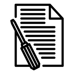 Poster - Builder papers icon. Outline builder papers vector icon for web design isolated on white background