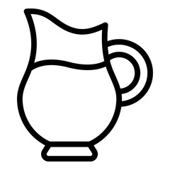 Poster - Milk jug icon. Outline milk jug vector icon for web design isolated on white background