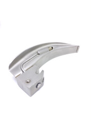 Closeup shot of a laryngoscope attachment isolated on a white background