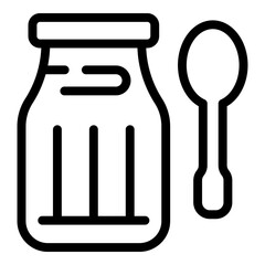 Canvas Print - Milk juice cream icon. Outline milk juice cream vector icon for web design isolated on white background