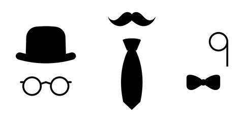 Gentleman icon isolated on white background. Vector illustration