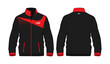 Sport Jacket Red and black template shirt for design on white background. Vector illustration eps 10.