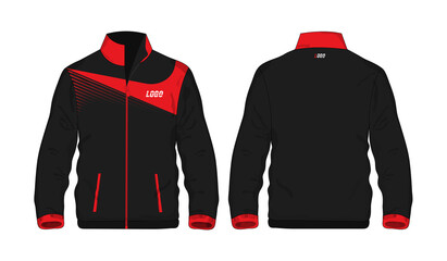 Wall Mural - Sport Jacket Red and black template shirt for design on white background. Vector illustration eps 10.