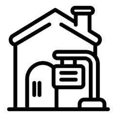 Poster - Village house property investments icon. Outline village house property investments vector icon for web design isolated on white background