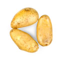 Wall Mural - potatoes isolated on white background