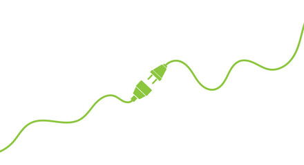 electric plug and outlet, pugging in or unplugging power cord vector illustration