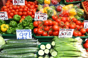 Canvas Print - Vegetable prices in Britain