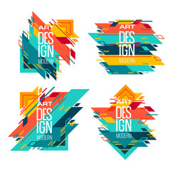 Poster - geometric dynamic frame stylish geometric background . element for design business cards, invitations, gift cards, flyers brochures. Vector frame Art graphics for hipsters