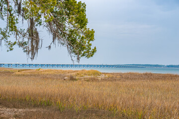 Wall Mural - Broad river bridge in Beaufort SC