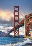 The Golden Gate Bridge in San Francisco is the most famous attraction visited by tourists from all over the world.
